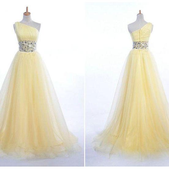 One-Shoulder Prom Dress,long Prom Dress,high Quality Prom Dress ...